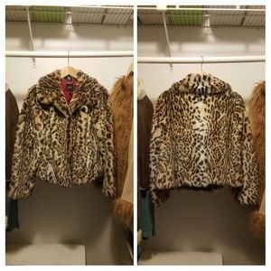 Express leopard print coat